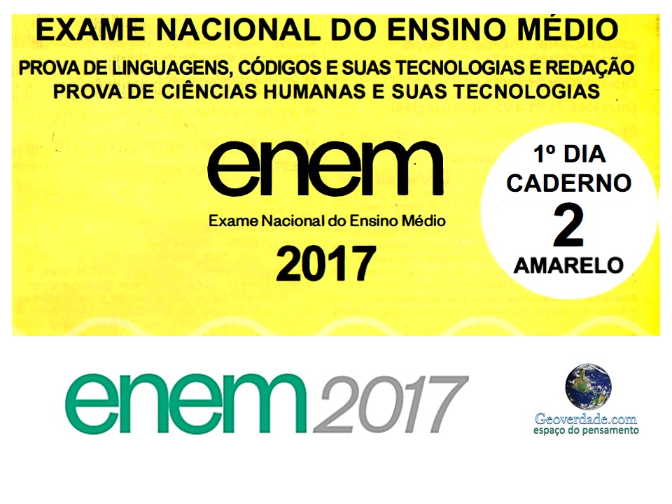 ENEM 2017 – Gabarito Comentado de Humanas –&nbsp;(Amarela)