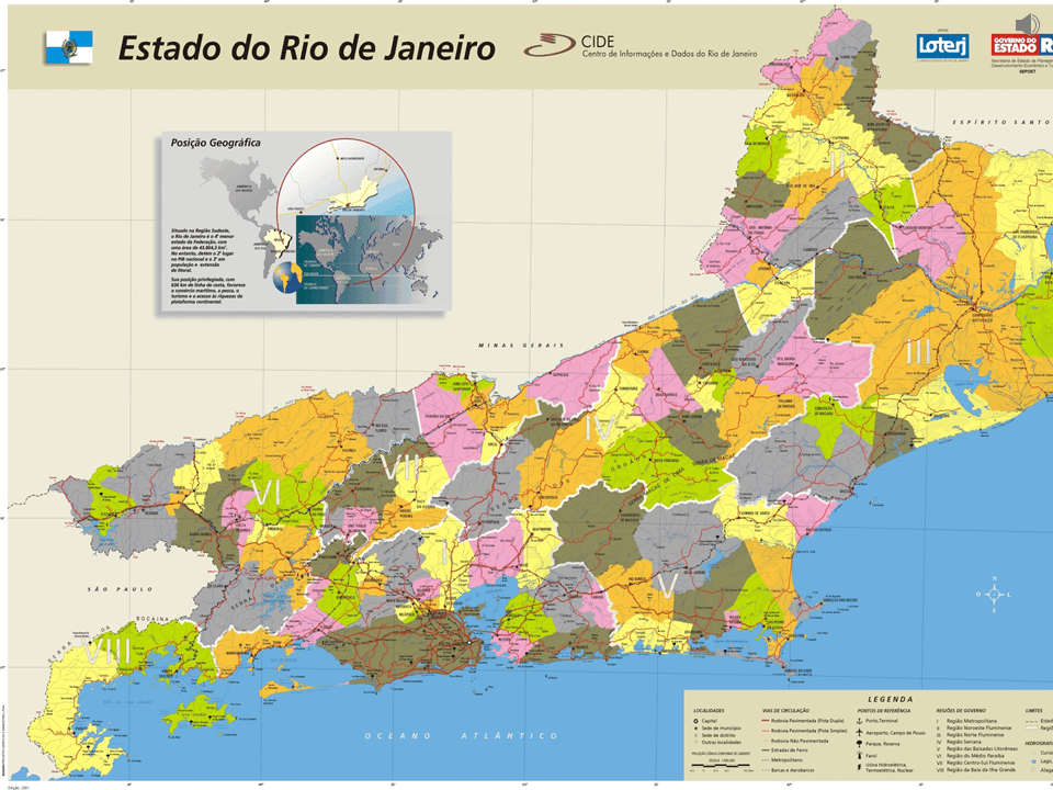 Regionalização do Estado do Rio de&nbsp;Janeiro.
