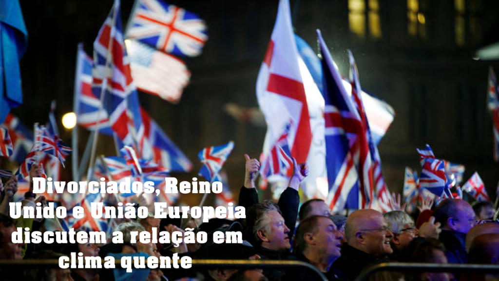 Divorciados, Reino Unido e União Europeia discutem a relação em clima quente&nbsp;(atividade)